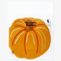 Pumpkin-Shaped Napkins - 15 pcs