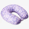Purple floral travel pillow