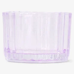 Purple glass tealight holder