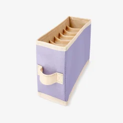 Purple storage basket with 8 compartments - 13x30 cm