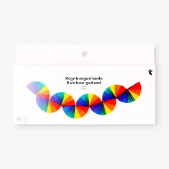 Rainbow paper fans garland - 160 cm