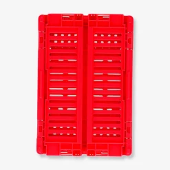 Red collapsible storage box with lid - 20x30 cm
