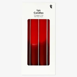 Red Dinner Candles - 4 pcs