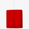 Red heart shaped pillar candle - 6 cm