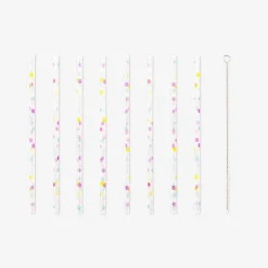 Reusable confetti straws - 8 pcs