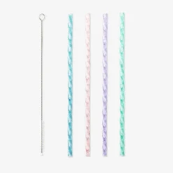 Reusable glitter straws - 8 pcs