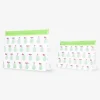 Reusable grip seal bags with green pears - 2 pcs