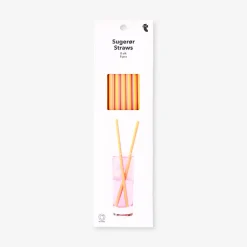 Reusable striped straws - 8 pcs