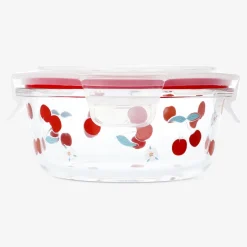 Round food container with berry print - 14 cm