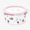 Round food container with raspberry print - 12 cm