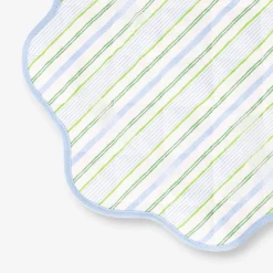 Round quilted placemat with striped pattern - 40 cm
