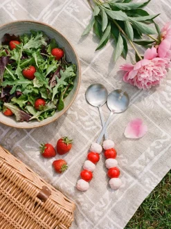 Salad servers with strawberries - 2 pcs