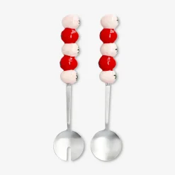 Salad servers with strawberries - 2 pcs