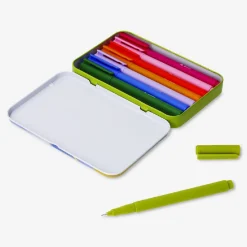Set of drawing pens in tin box - 8 pcs