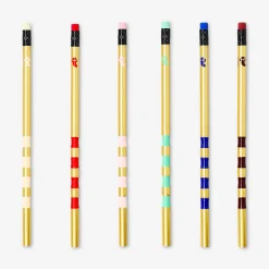 Set of gold pencils - 6 pcs