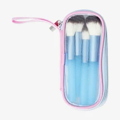 Set of makeup brushed in mesh pouch - 4 pcs