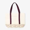 Shopper bag - Floral with burgundy strap