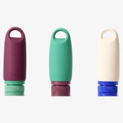 Silicone travel bottles with hangers - 3 pcs