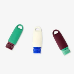Silicone travel bottles with hangers - 3 pcs