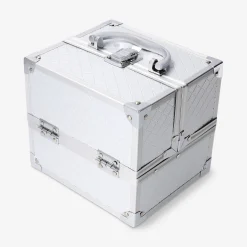 Silver beauty case with divider