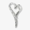 Silver heart hair clip