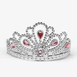 Silver tiara with gemstones - For kids