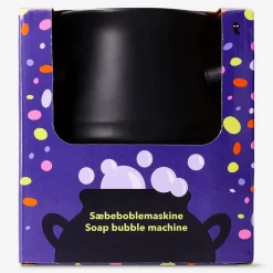 Soap bubble machine as black cauldron