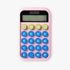 Solar powered pink calculator