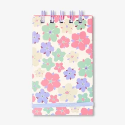 Spiral-bound floral notebook