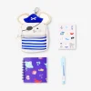 Stationery kit in mouse backpack