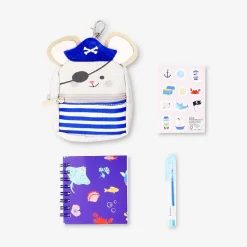 Stationery kit in mouse backpack
