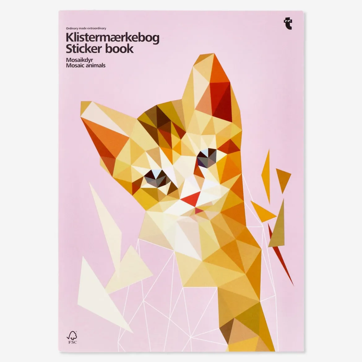 Sticker book with mosaic animals