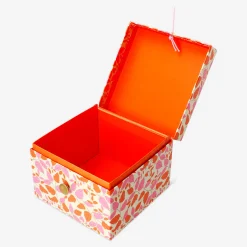 Storage box with autumn leaves - 15x15 cm