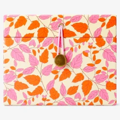 Storage box with autumn leaves - 15x15 cm