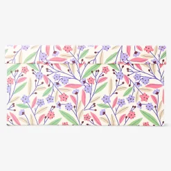 Storage box with multi coloured flowers - 17x24 cm