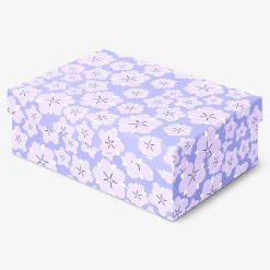 Storage box with purple flower - 14x20 cm