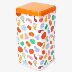Storage tin with pumpkin print - 21 cm
