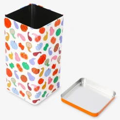 Storage tin with pumpkin print - 21 cm
