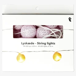 String lights - Lilac woven balls