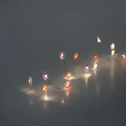 String lights - Purple and pink flowers
