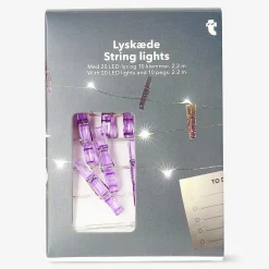 String lights - Purple clips