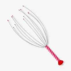 Striped head massager with diamond