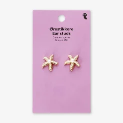 Stud earrings - Seastars with pearls