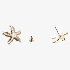 Stud earrings - Seastars with pearls