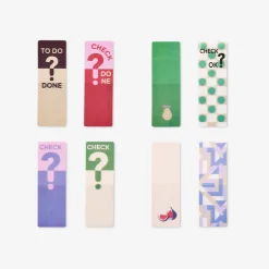 Tab dividers with fun prints and pull-off mechanism - 8 pcs