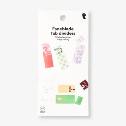 Tab dividers with fun prints and pull-off mechanism - 8 pcs