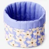 Textile storage basket with floral print - 20 cm