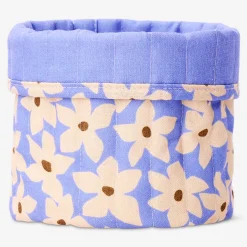 Textile storage basket with floral print - 20 cm