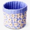 Textile storage basket with floral print - 25 cm