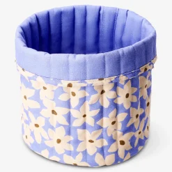 Textile storage basket with floral print - 25 cm